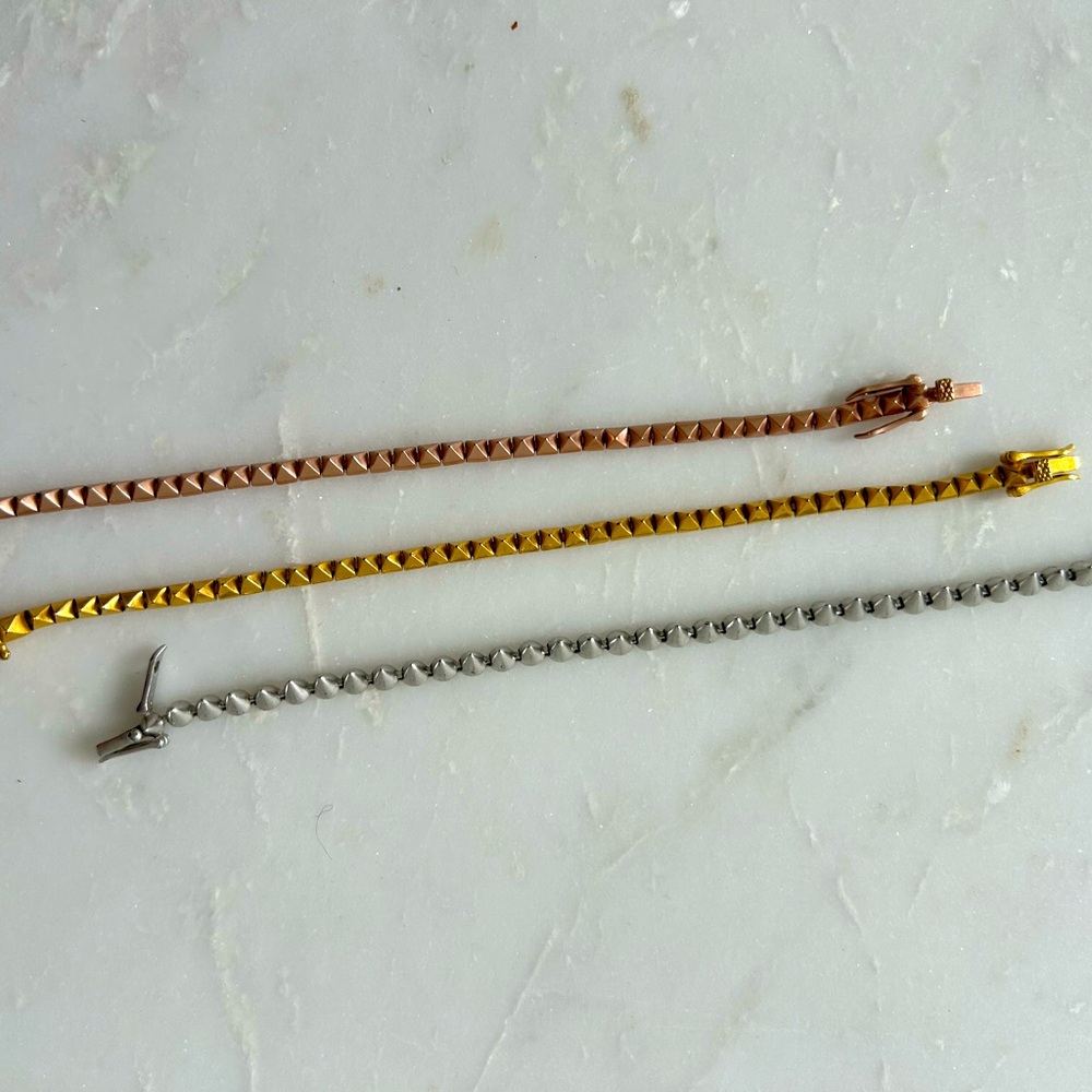 Three Eddie Borgo Stud bracelets